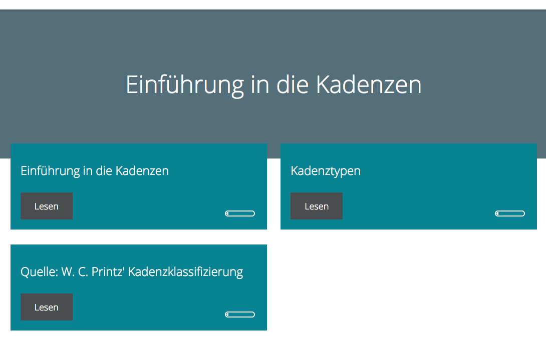 Screenshot Lerneinheiten